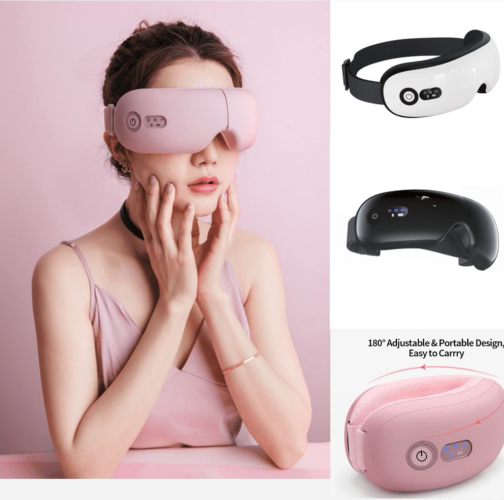 OEM Smart Bluetooth Music Airbag Vibration Constant Temperature Eye Massager
